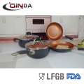 EE.UU. comercial de utensilios de cocina de cobre de cerámica